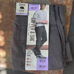 Copper & Oak Men's Gray Tech Utility NWT 30 x 32